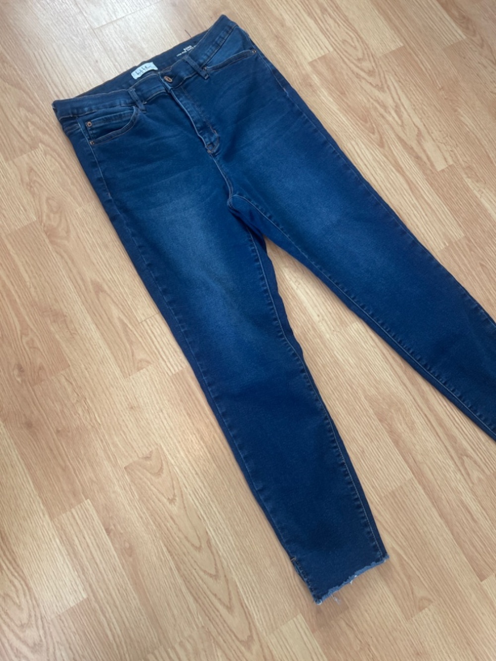 Nicole Miller SOHO High Rise Ankle Skinny Dark Wash Denim Jeans Size 12 - Picture 5 of 13
